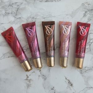 Victoria's Secret 5 P Holiday Lip Gloss Gift Set New